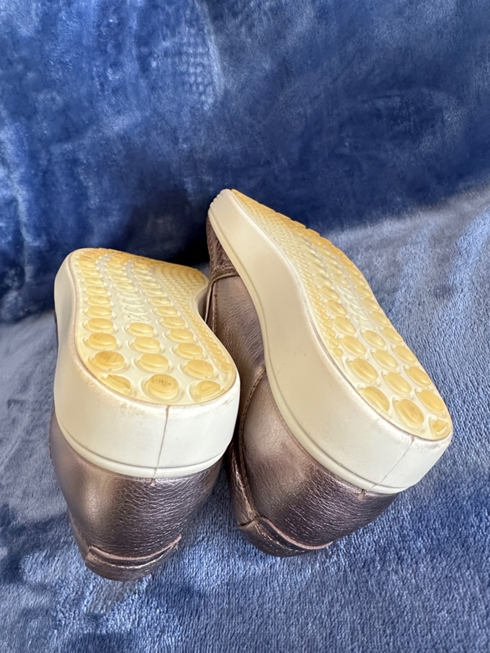 Ecco Women's Brown Woven Slip-On Loafers Golden Bronzev - Picture 4 of 8